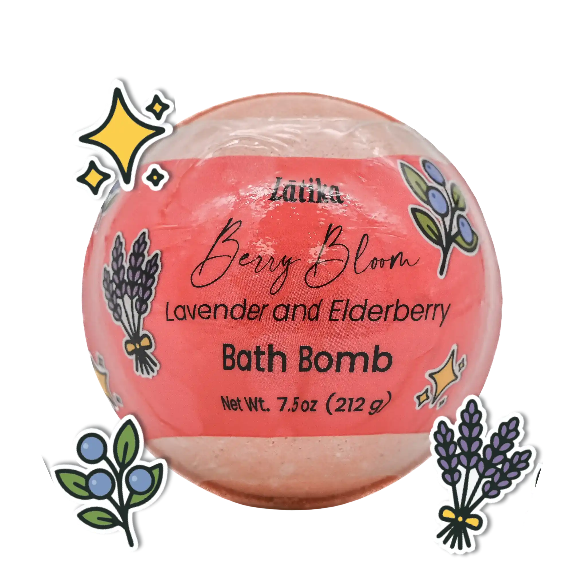 Bath bomb with &