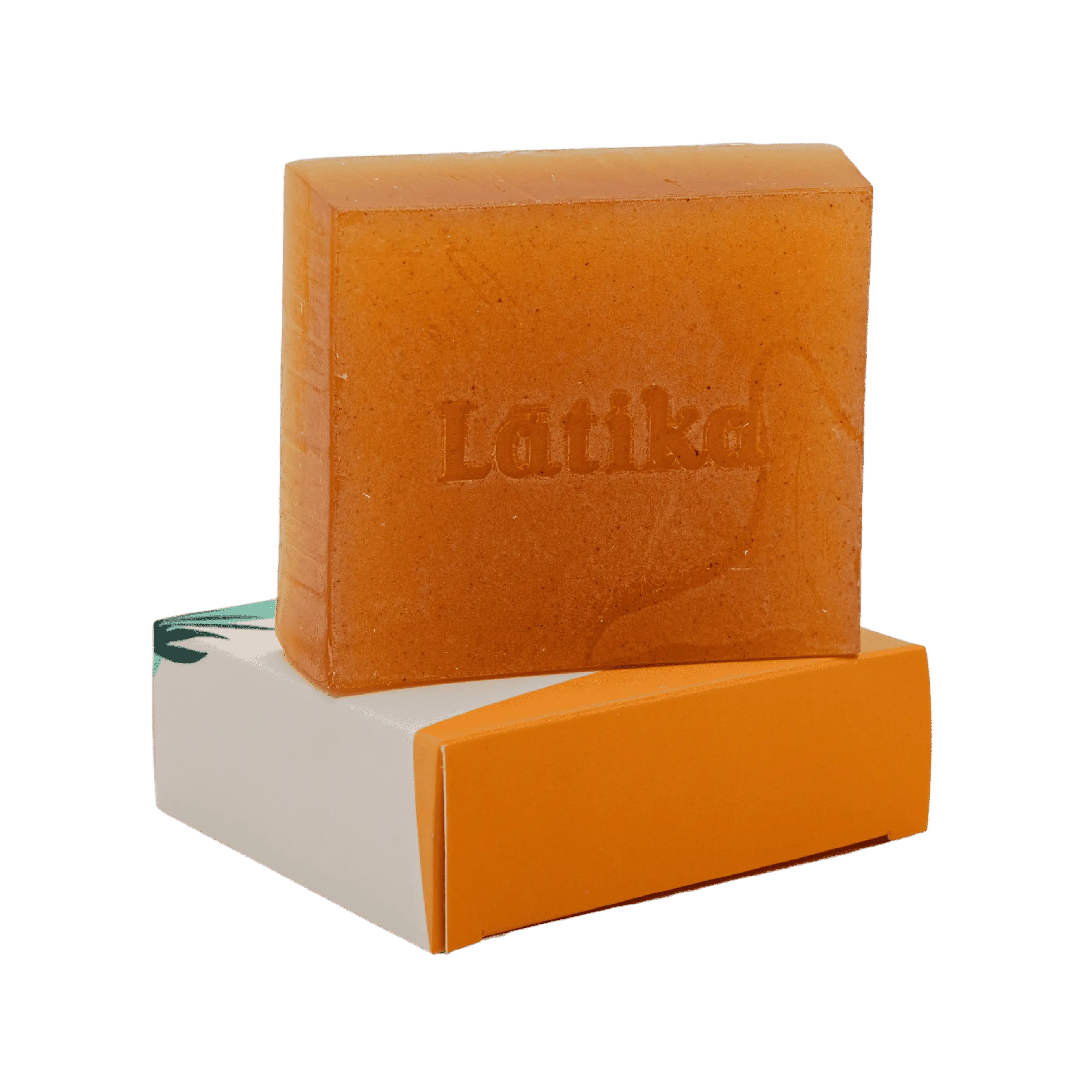 Orange soap bar with &