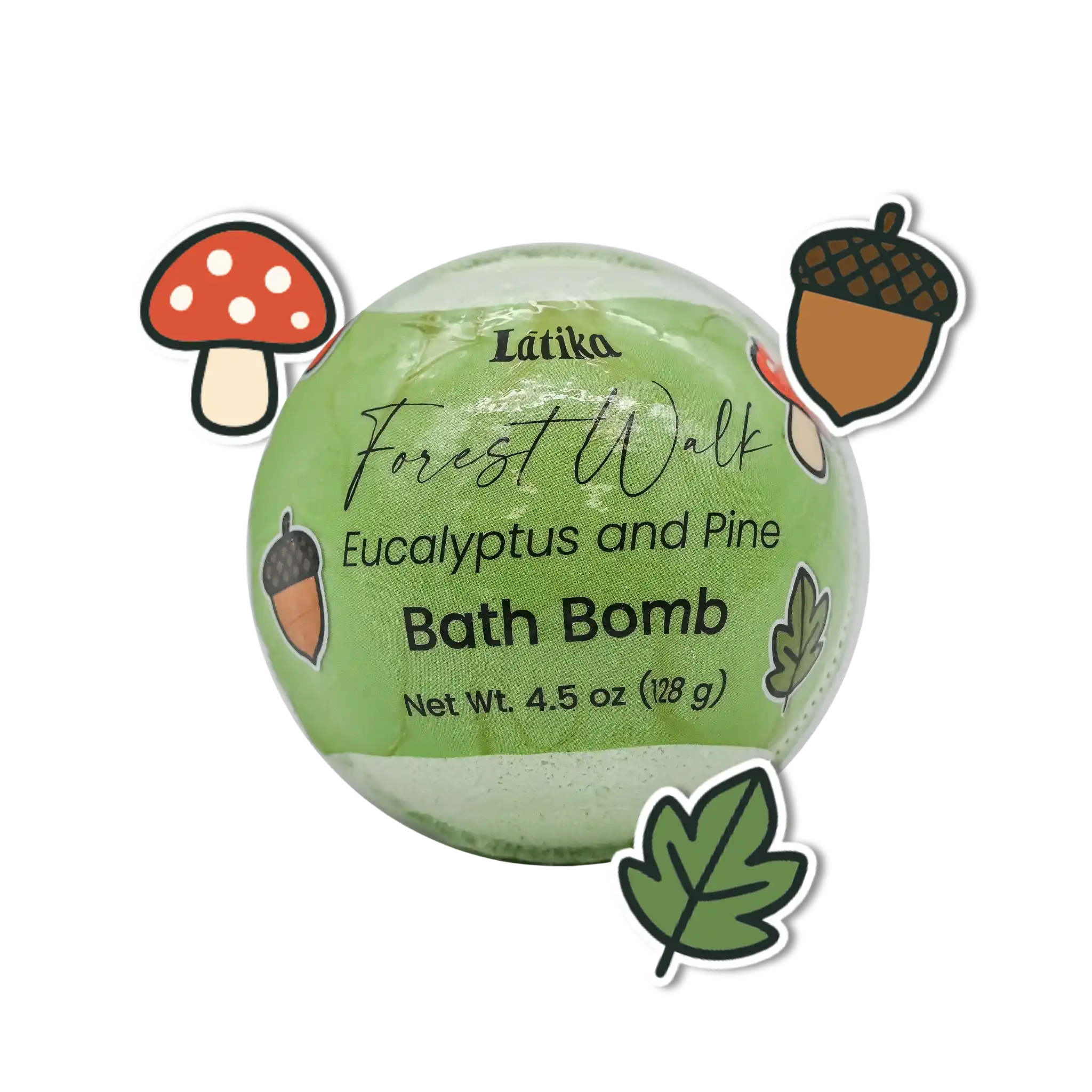 Green bath bomb labeled &