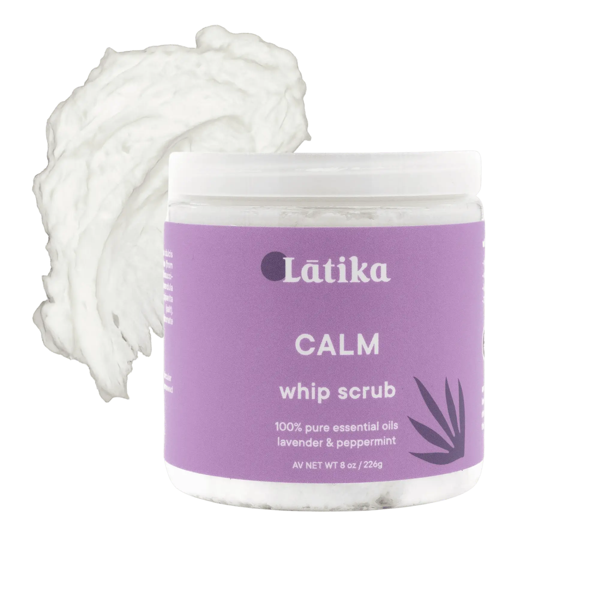 Calm Whipped Scrub Soap - Lavender Exfoliation | Latika Beauty