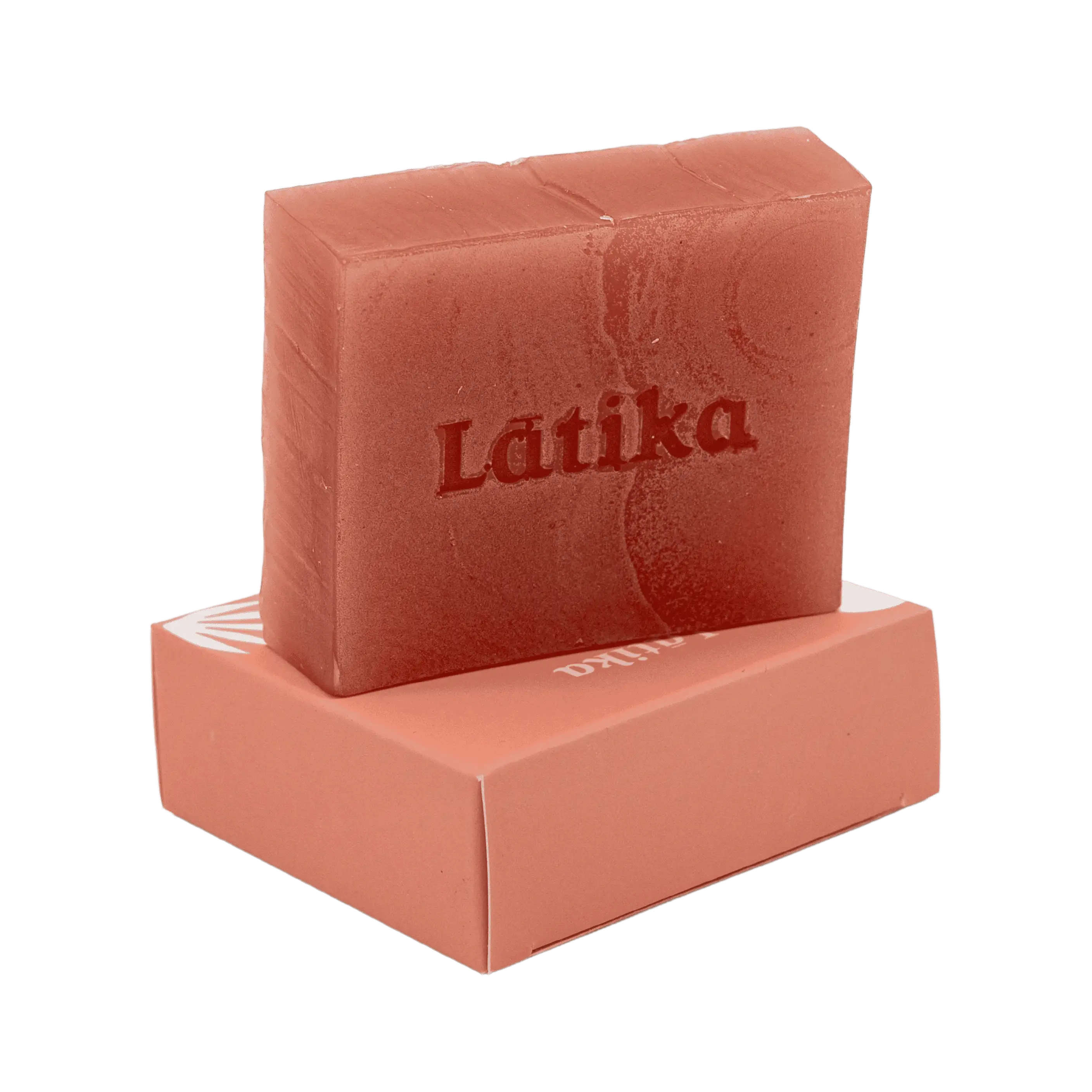 Red soap bar with &