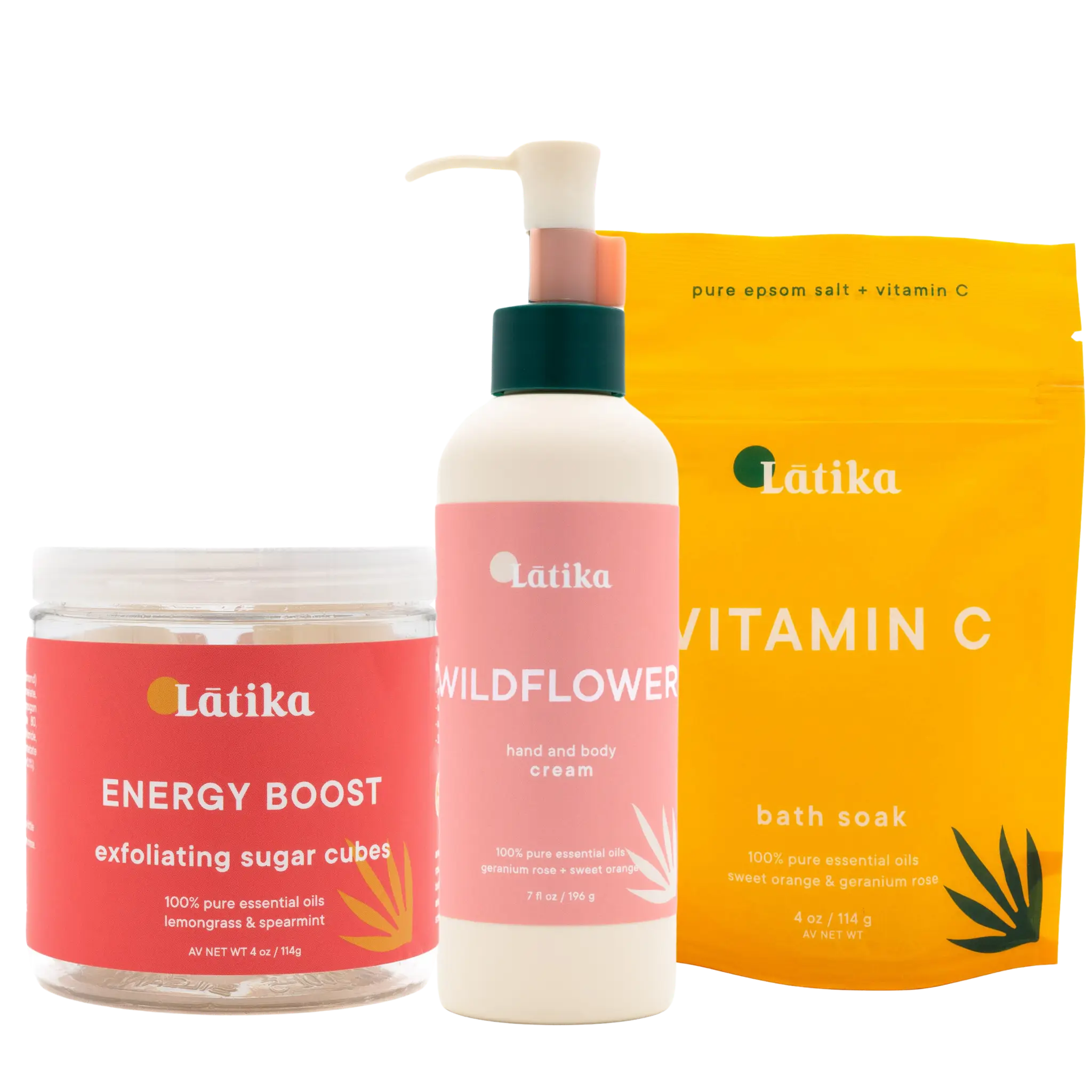 Three Latika skincare products, including &