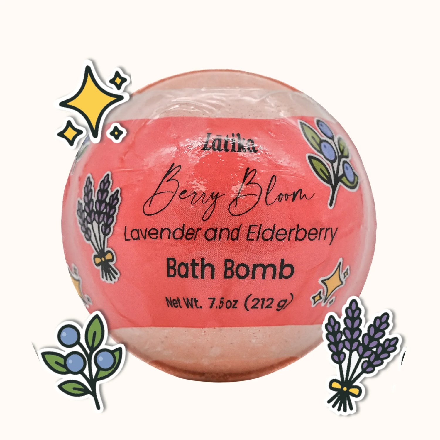 Bath bomb with &