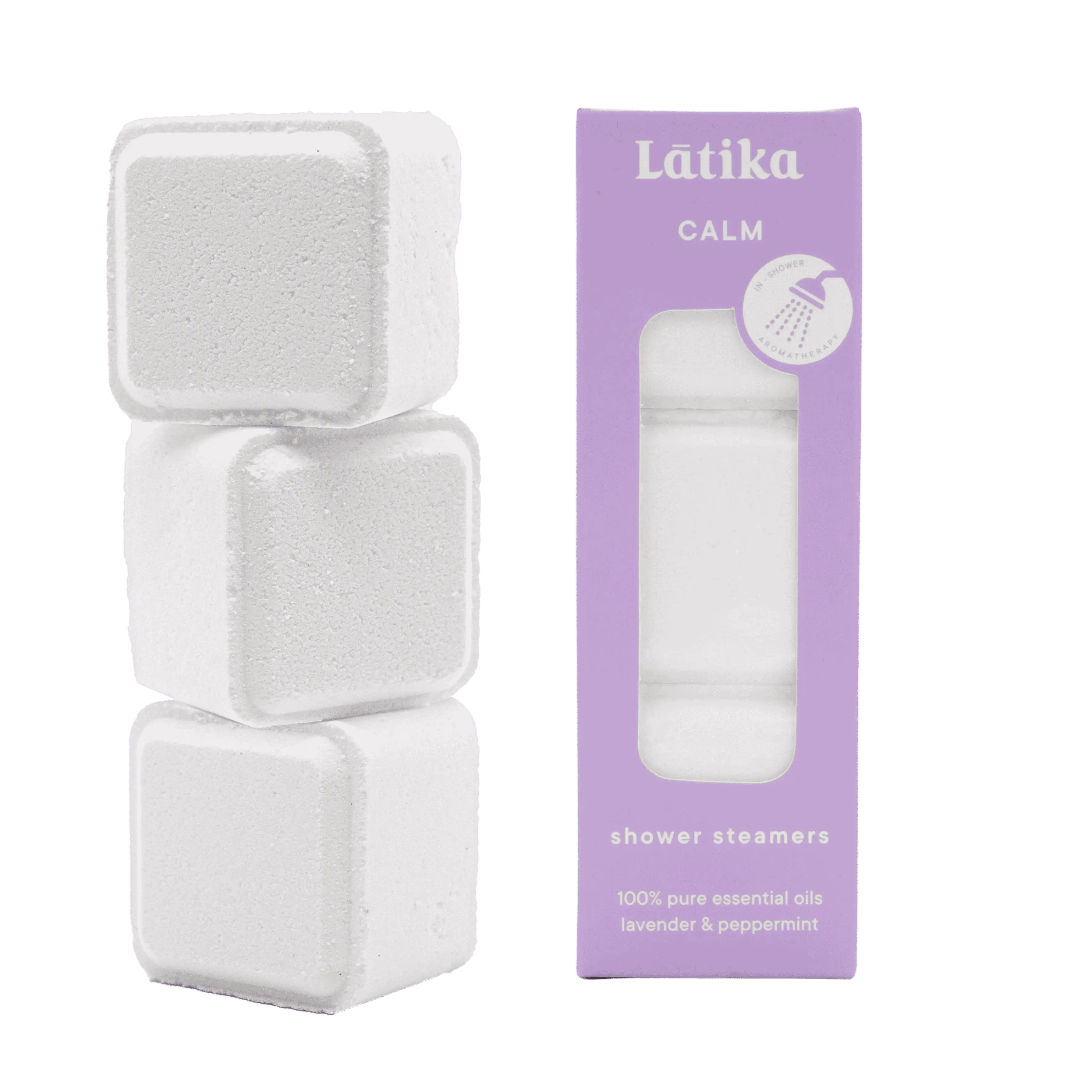 Calming Shower Calm Shower Steamers | Lavender & Peppermint | Latika – Latika Beauty