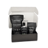Black Hatchet product set, including a shower steamer, bottle, and bath soap in a box. gift for men.