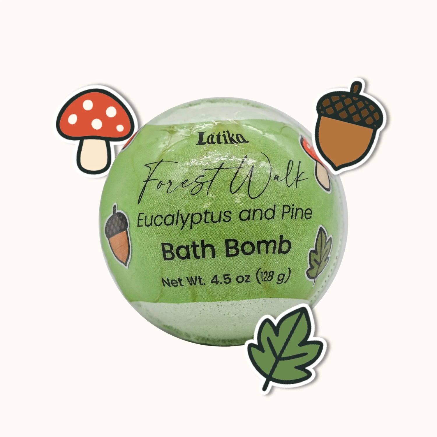 Green bath bomb labeled &