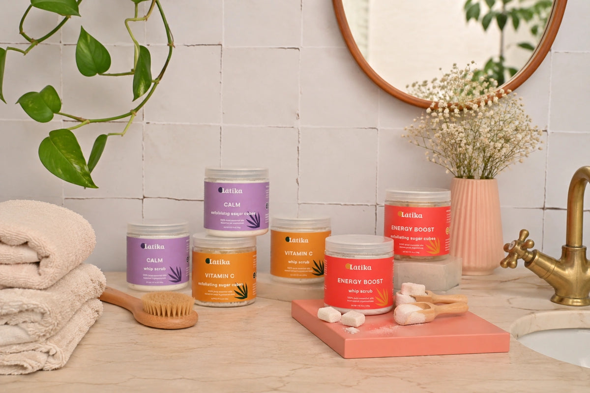 Calm Whipped Scrub Soap - Lavender Exfoliation | Latika Beauty