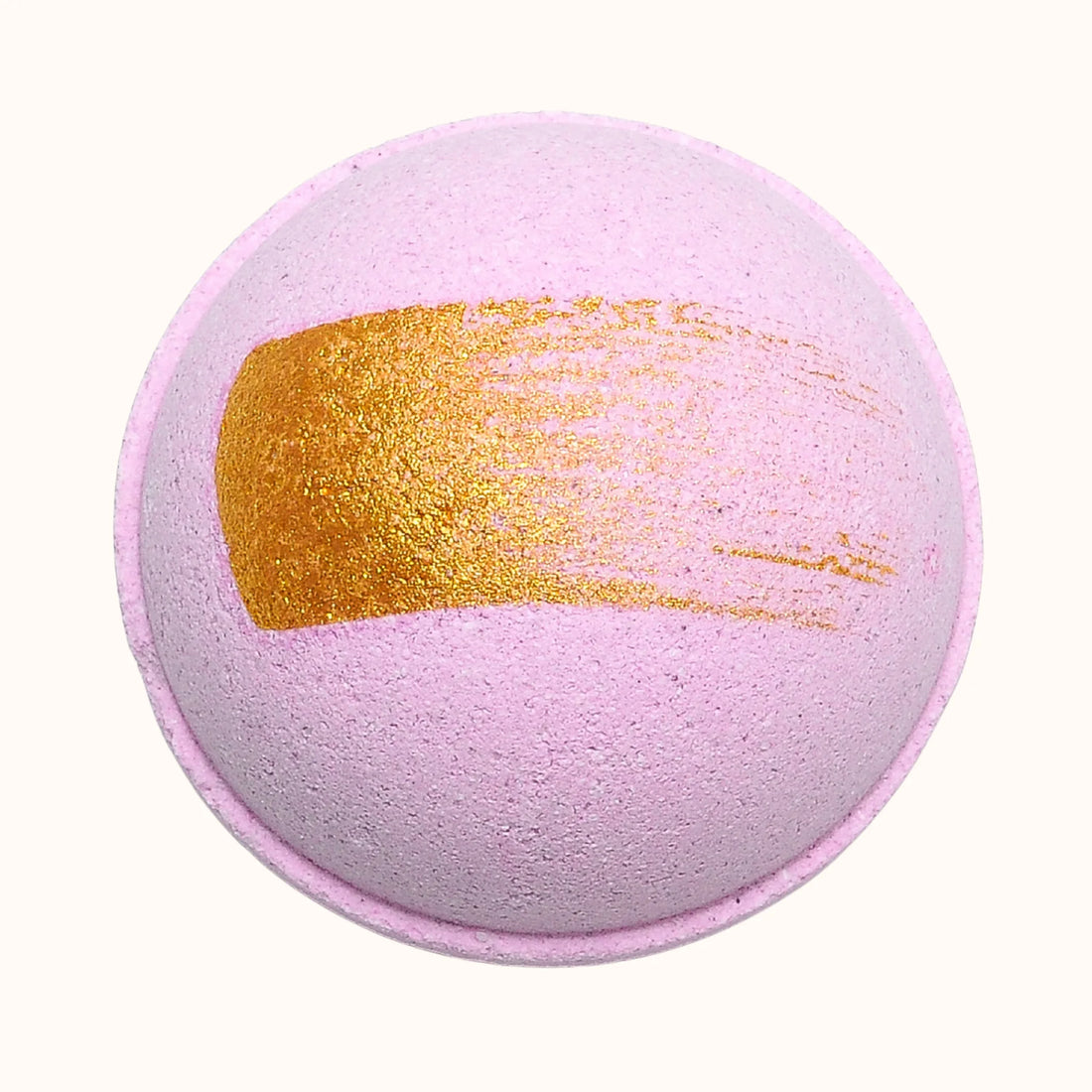 lavender bath bomb with a gold stripe for relaxation and gifting