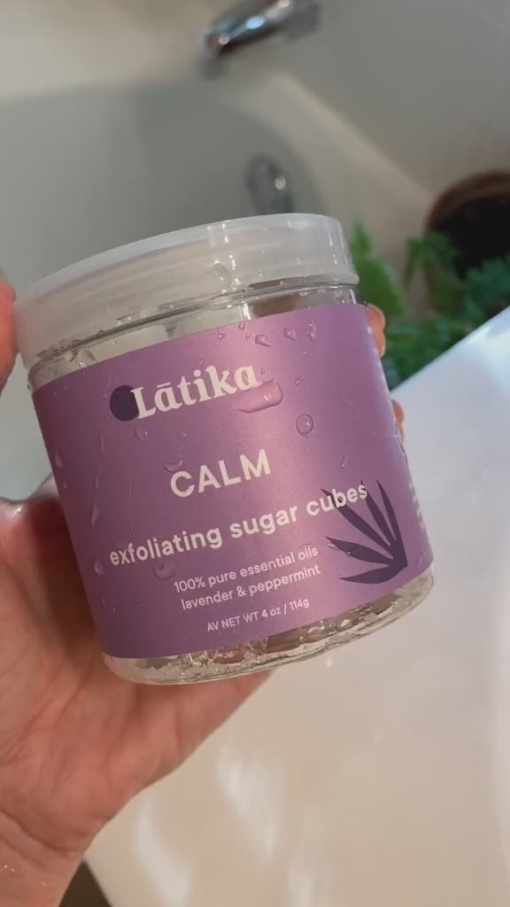 Sugar cube scrub! Soap+ scrub + oils 💜 #scrub #bodyscrub #sugarscrub #shower #asmrshower